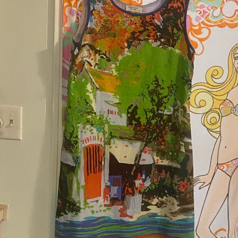 WEAR ART! Unique 100% cotton LINED sheath, side zipper from Australia